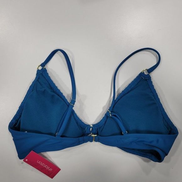 Xhilaration Smocked Triangle Ring Bikini Top XL - Picture 7 of 8